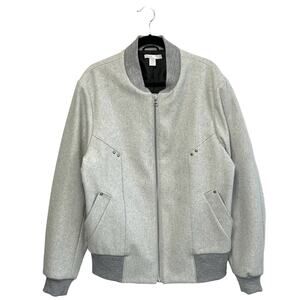 Adidas SLVR Wool Blend Full Zip Jacket Men's Sz XL Gray Streetwear Rare Sporty